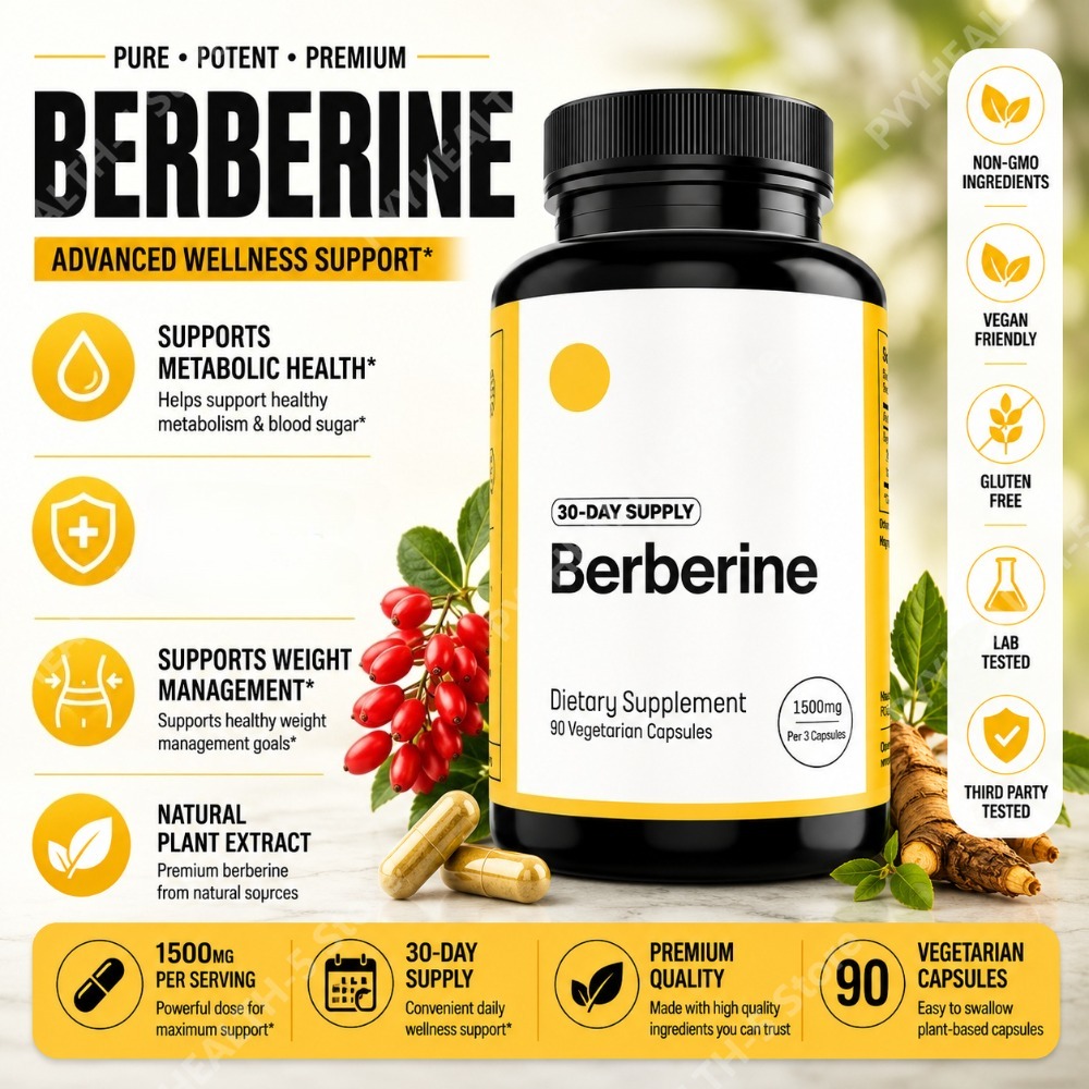 Berberine Hcl Capsule - مكمل غذائي من البربرين هيدروكلوريد 500