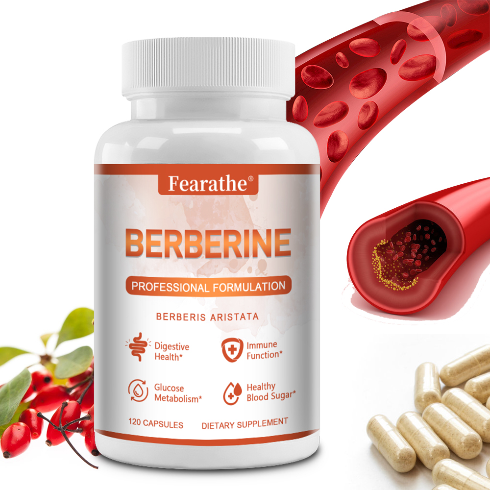 Berberine Hcl Capsule - كبسولات بيربيرين HCL بتركيز 1200 ملغ،