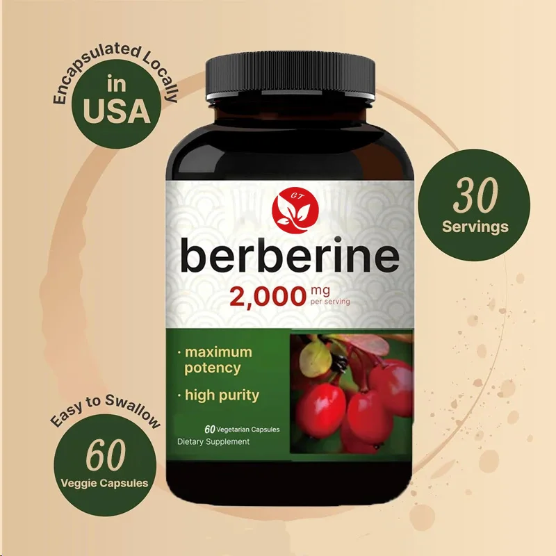 Berberine Hcl Capsule - مكمل بربري 60 كبسولة نباتية، 97%