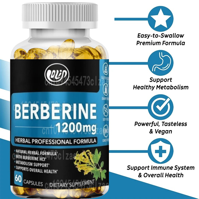 Berberine Hcl Capsule - 1200 ملغ مكمل HCL، دعم عملية