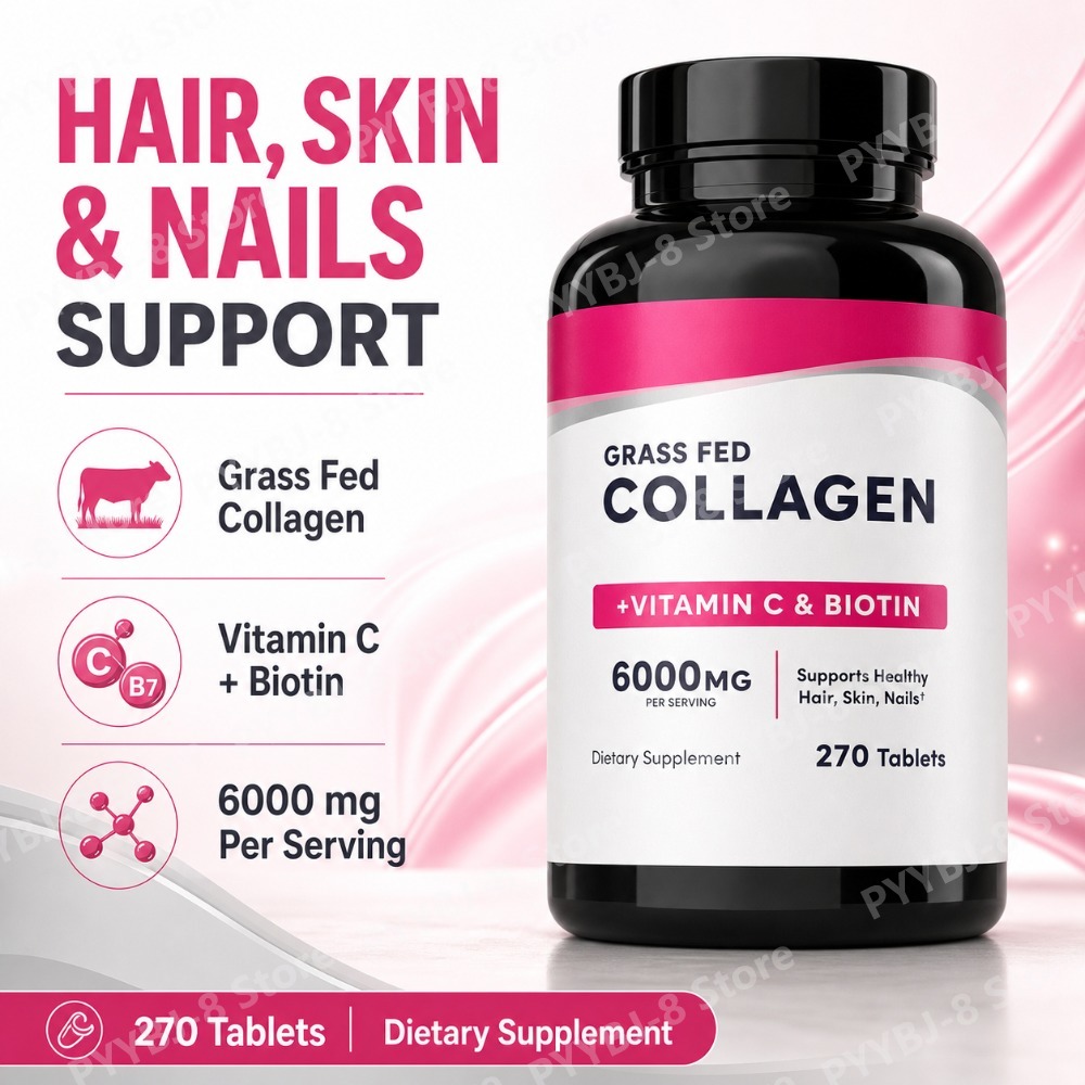 Collagen Peptide Powder - أقراص الكولاجين 6000 ملغ مع فيتامين