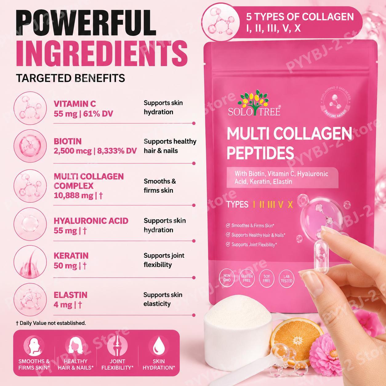 مسحوق ببتيدات الكولاجين المتعد - مراجعة Collagen Peptide Powder وسعره