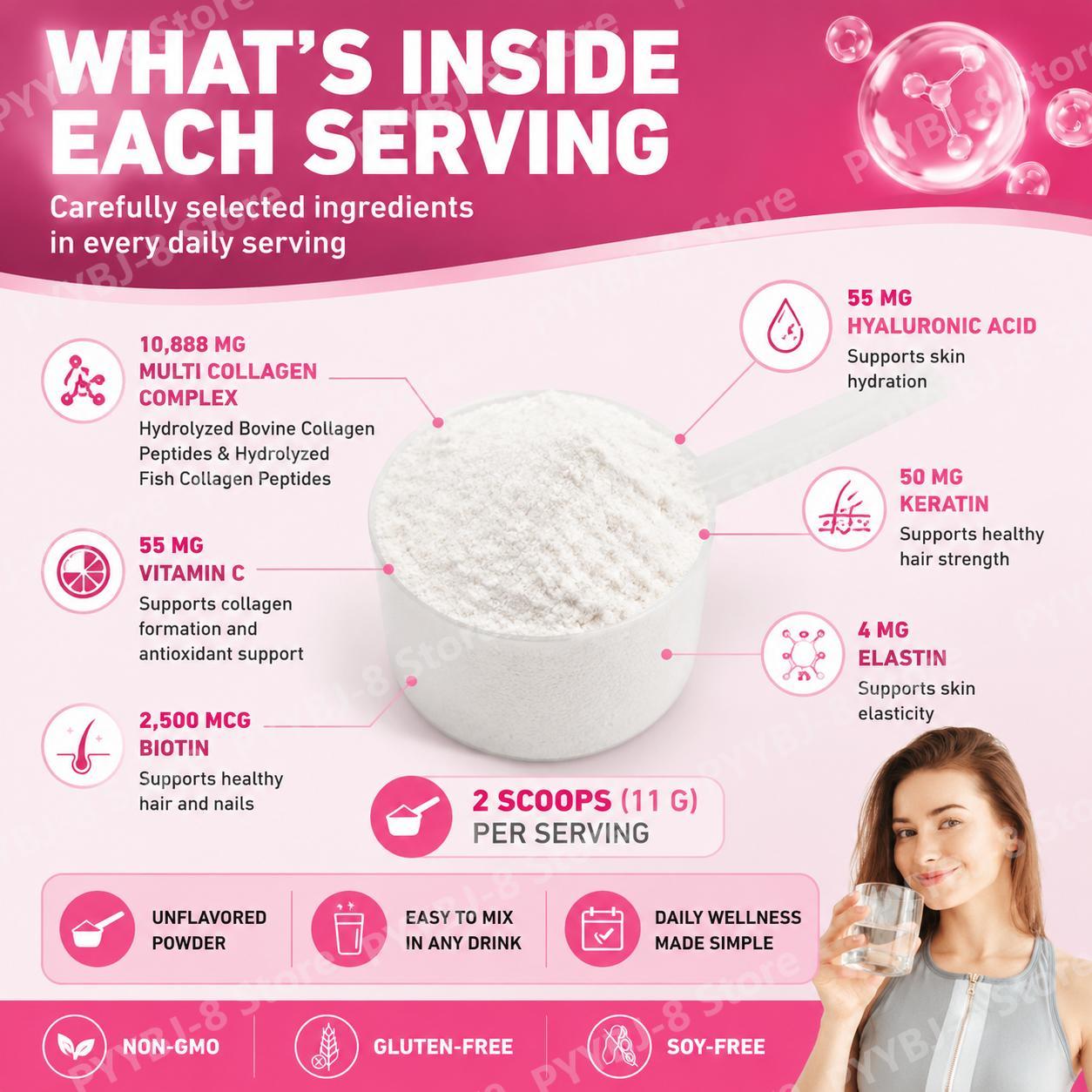 مسحوق سولو تري متعدد الكولاجين - مراجعة Collagen Peptide Powder وسعره