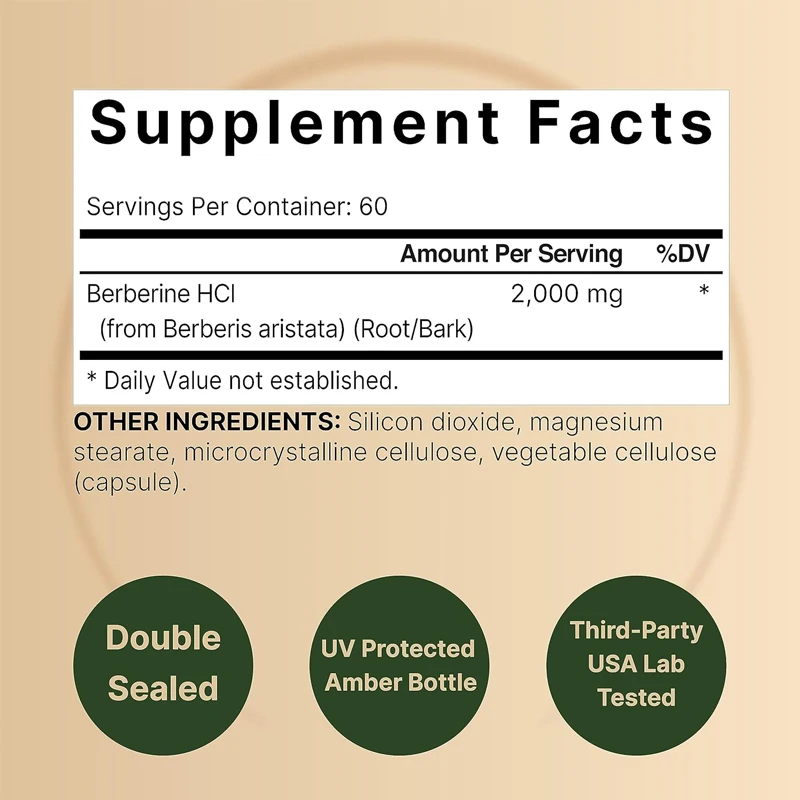 مكمل البربرين |   60 كبسولة نب - مراجعة Berberine Hcl Capsule وسعره