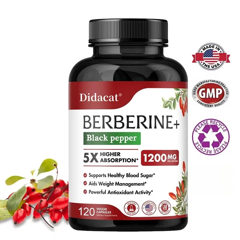 مكمل بربارين HCl لعملية التمثي - مراجعة Berberine Hcl Capsule وسعره