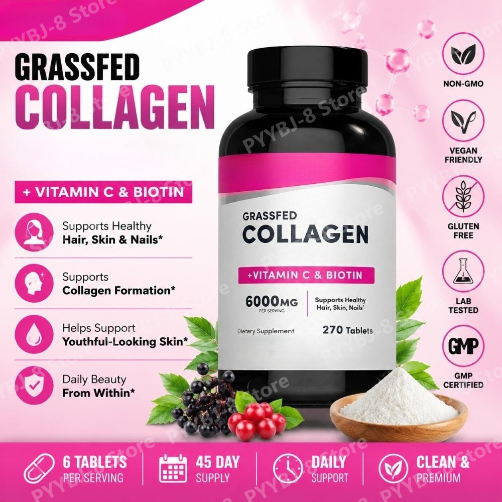 أقراص الكولاجين 6000 ملغ مع في - مراجعة Collagen Peptide Powder وسعره