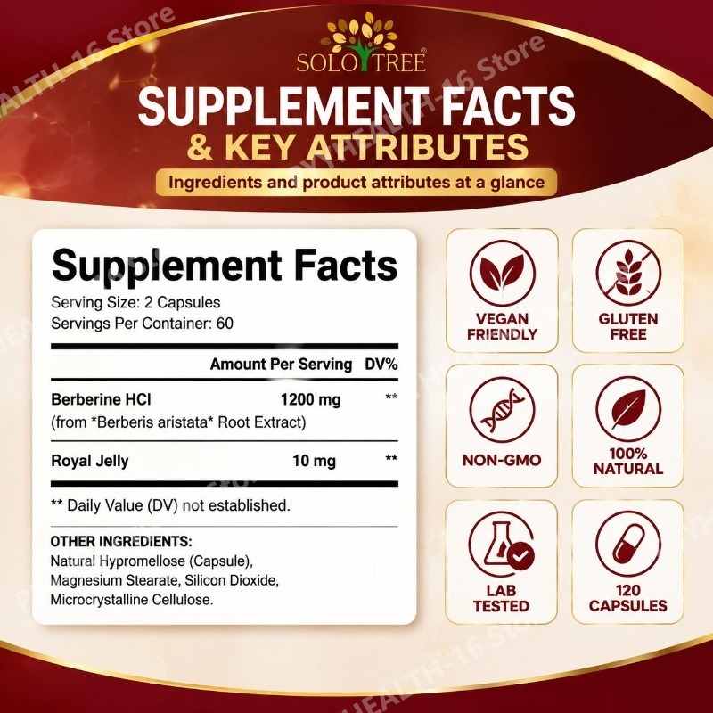 كبسولات البربرين 1200 ملغ لكل  - مراجعة Berberine Hcl Capsule وسعره
