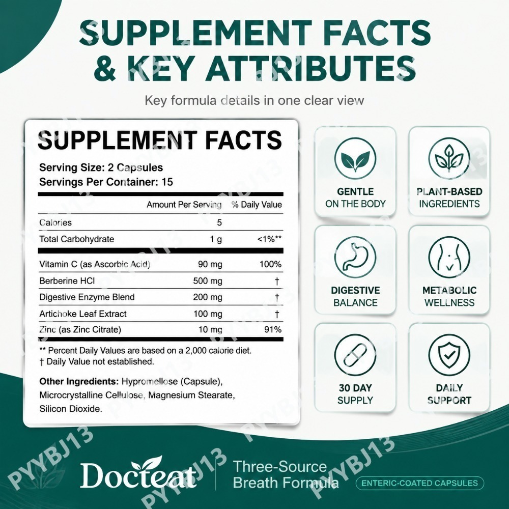 كبسولات دوكتيت بيربيرين هيدروك - مراجعة Berberine Hcl Capsule وسعره
